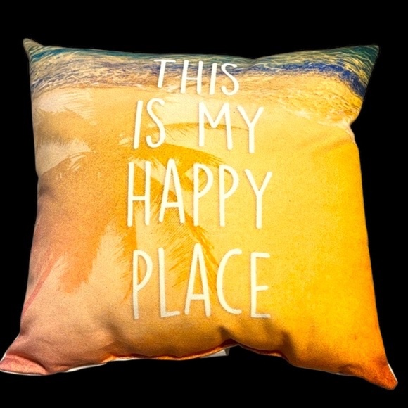 Other - Vibrant Orange Pillow with Inspirational Text